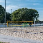 Beachveld ingericht voor beachvolleybal